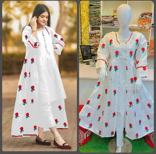 New  Rose Embroidered Gown Style